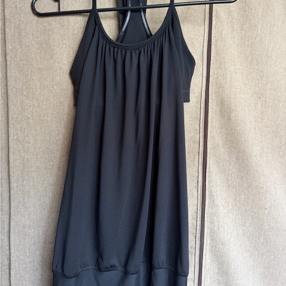 Lululemon Athletica No Limits Black on Black Racerback Tank, Sz 6